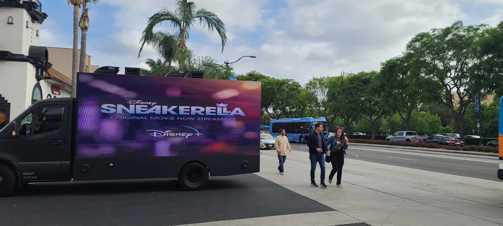 Disney+ Sneakerella campaign, LED truck side view