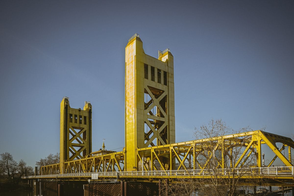 Tower Bridge and riverfront, Sacramento — mobile billboard advertising territory